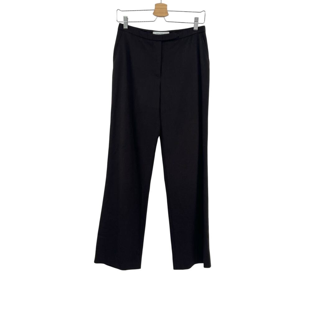 MaxMara Trouser Dress Pants Wool Back Zip Pockets Brown Size US 4